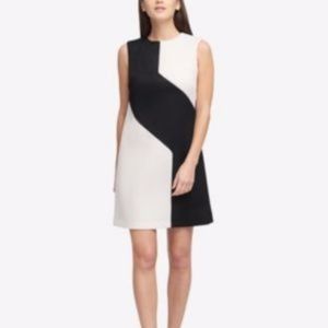 NWOT DKNY Mesh Color Block Shift Dress